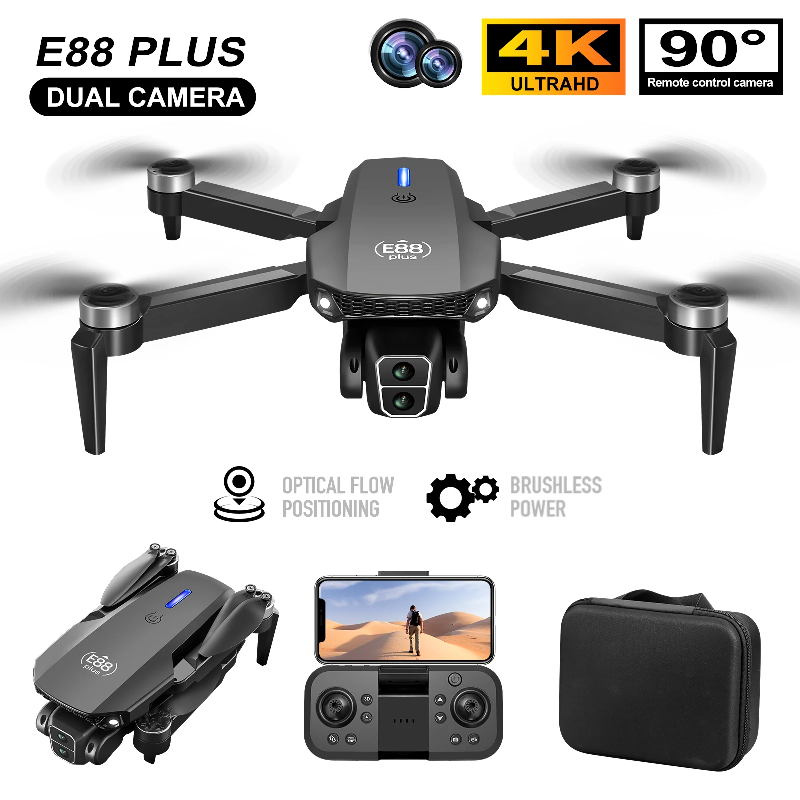 Rc Helicopter Electric - Новый дрон для квадрокоптера E88 Plus:
